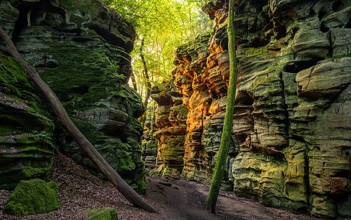 Felsenland in de Zuid-Eifel, Rijnland-Palts, Duitsland