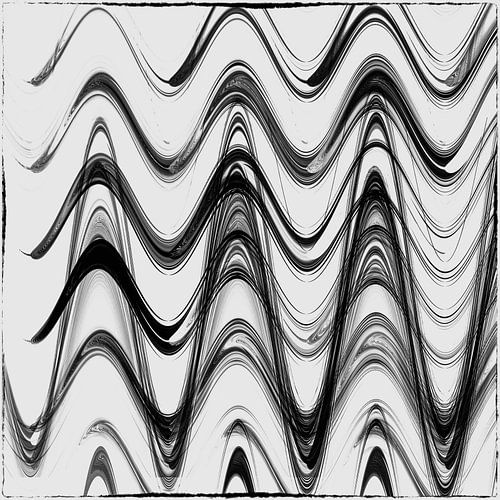 geometrische lijnen - gemarmerd zwart