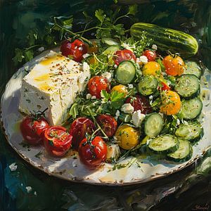 Greek salad by ARTEO Paintings