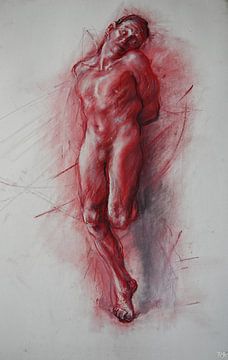 Portrait rouge nudiste