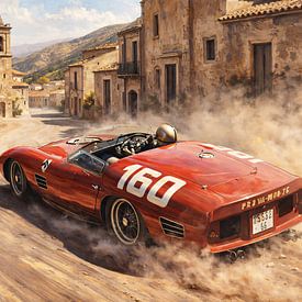 Targa Florio 1961 - Willy Mairesse in een Ferrari van DeVerviersBelgium