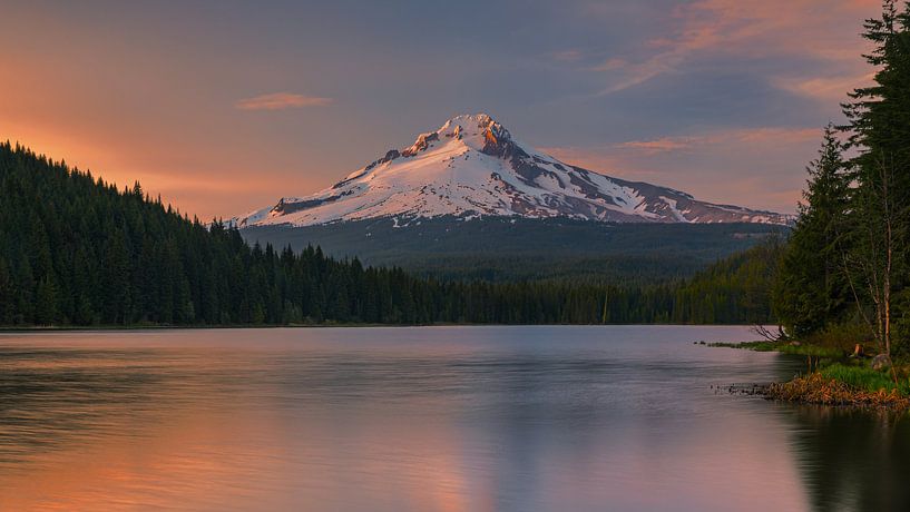 Sonnenuntergang Mount Hood von Henk Meijer Photography