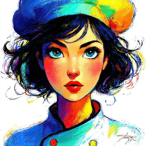 Colorful Chef in Action by OMG Art