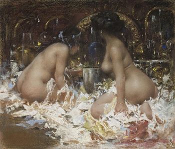 Antonio Mancini - In het boudoir (kleedkamer)