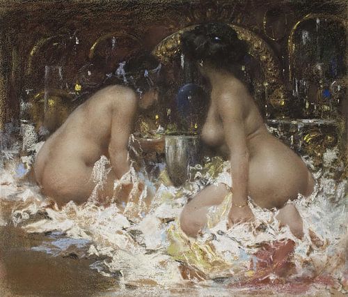 Antonio Mancini - In the boudoir (dressing room)