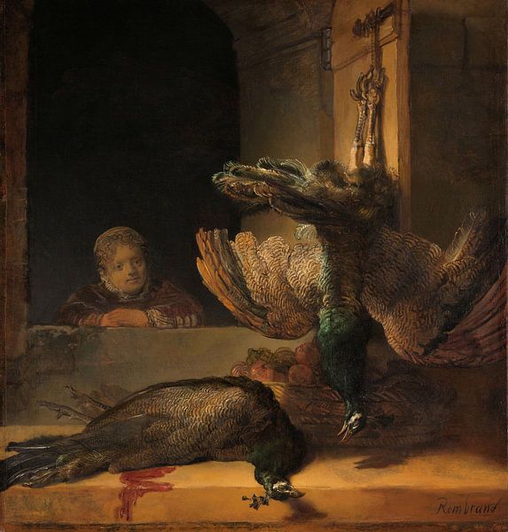 Still Life with Peacocks, Rembrandt van Rijn by Rembrandt van Rijn