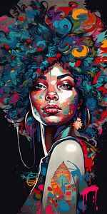 Femme colorée