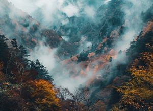 Herbstmystik in den Berggipfeln