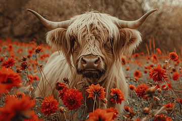 La beauté du printemps chez les Highlanders écossais sur Karina Brouwer