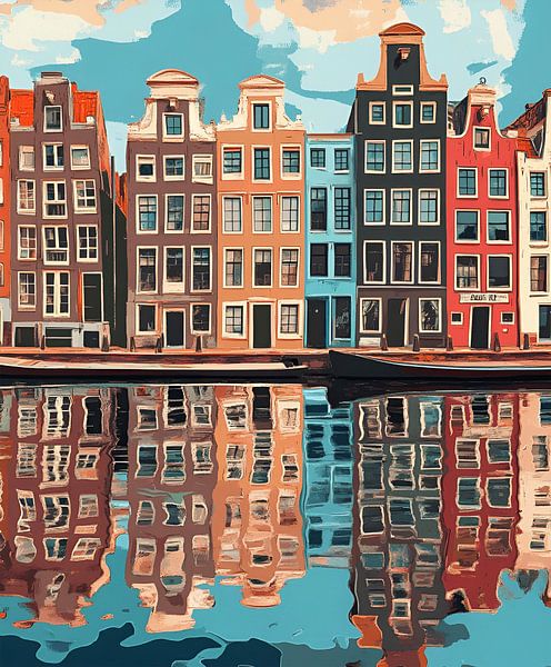 Amsterdam canal houses by But First Framing