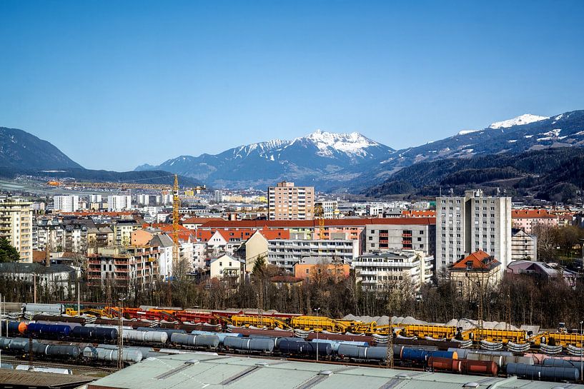View over the city of Innsbruck by ManfredFotos