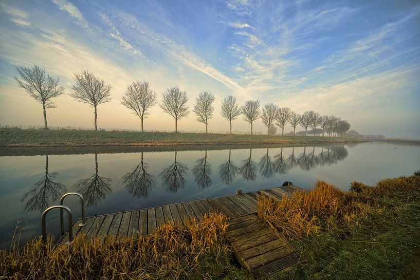 ring canal along Mijzerweg in the Beemster by peterheinspictures