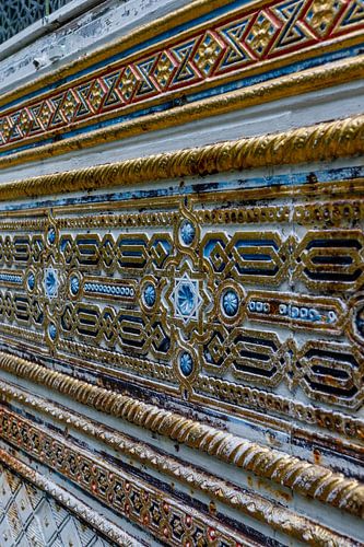 Muur van het Moorse paviljoen in het park van het Linderhof paleis in Beieren, Duitsland, Europa