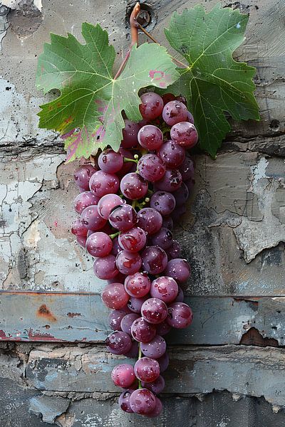Ripe Grapes with Leaf in Autumn Light by Art & Soul Creations