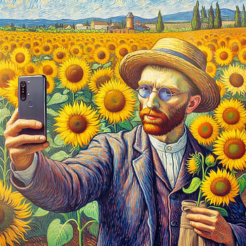 Selfie door Vincent van Gogh