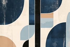 Abstracte kunst met lijnen en cirkels van Poster Art Shop