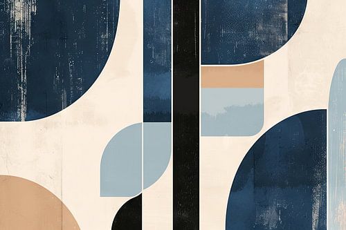 Abstracte kunst met lijnen en cirkels