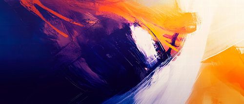 Jeu de couleurs en bleu et orange