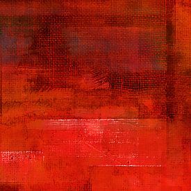 Zomer fantasie, moderne natuur abstractie in koraal koperrood van FRESH Fine Art