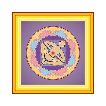 Das Yantra der traditionellen indischen Astrologie Jyotish. Vastu Purusha Symbol