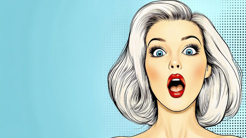Astonished woman by Frank Heinz
