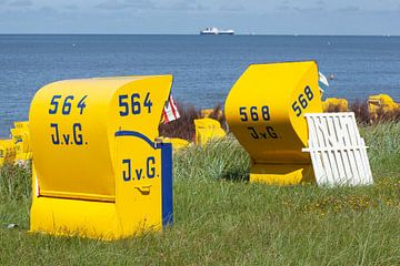 Strandstoelen, Duhnen, Cuxhaven van Torsten Krüger