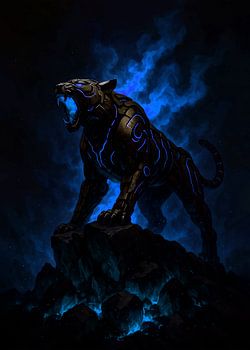 Kybernetischer Tiger im Dschungel