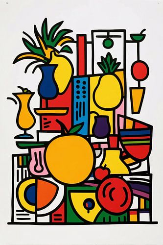 Kleurrijk stilleven met fruit