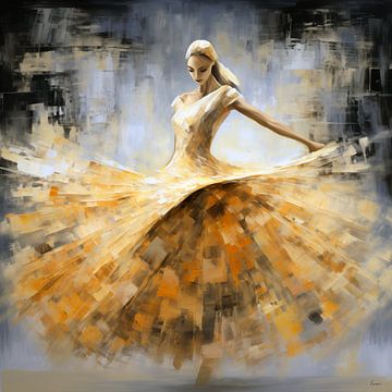 Ballerina in golden hues by Lauri Creates