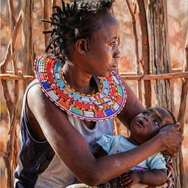 Mütterliche Ruhe in einem einzigartigen Massai-Dorf von Gladys van Schaijk