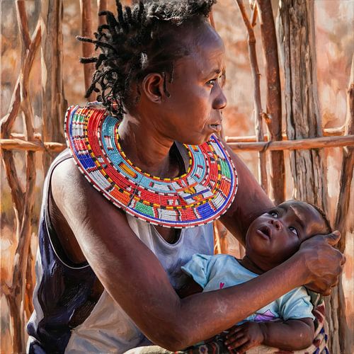 Moederlijke rust in een uniek Maasai dorp