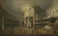 Londen: interieur van de rotonde bij Ranelagh, Canaletto van Meesterlijcke Meesters thumbnail