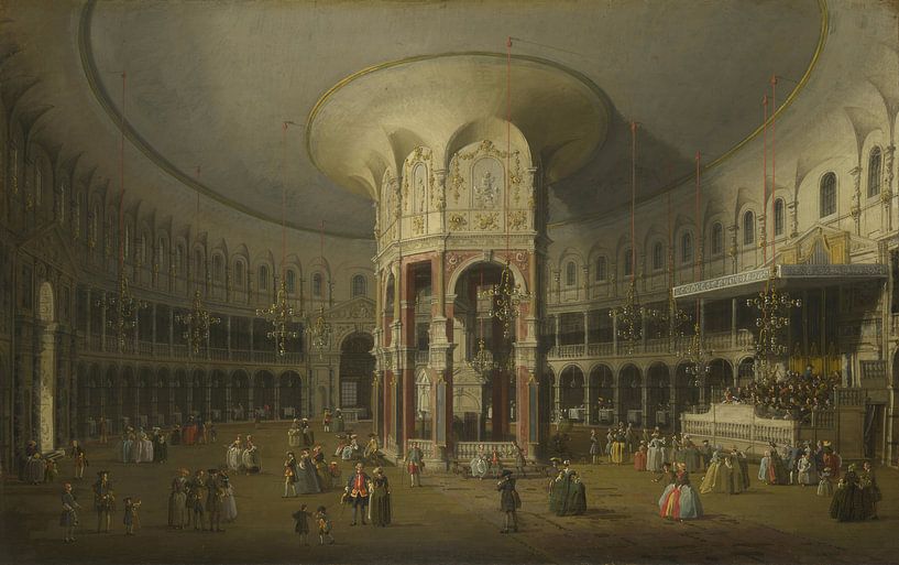 Londen: interieur van de rotonde bij Ranelagh, Canaletto van Meesterlijcke Meesters