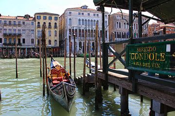 Gondel Venetië op Canal Grande van Sanne  Klaassen