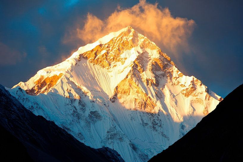 Snow-covered summit in the sunlight by Poster Art Shop