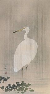 Ohara Koson - Seidenreiher im Regen  (bearbeitet)