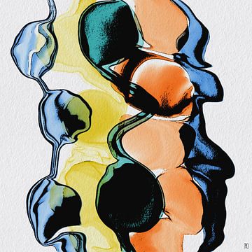 Abstract in alcohol inks van Ingrid A.U. Motzheim