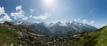 Panoramafoto des Großglockner, Österreich
