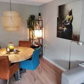 Customer photo: The Milkmaid - Vermeer painting, on canvas