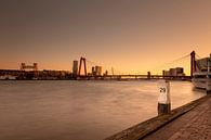 Drie Rotterdamse bruggen tijdens het gouden uur van Yvonne van Leeuwen thumbnail
