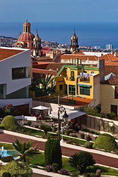 View over the roofs of La Orotava to the sea by Anja B. Schäfer