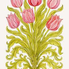 Reverie Tulip Crest – Very Light Warm White Ground by Piret Victoria Ribas Art & Photography