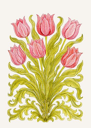 Reverie Tulip Crest – Sehr helles Warmweiß von Piret Victoria Ribas Art & Photography