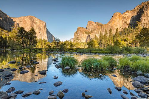 El Capitan reflected in the Merced River, Yosemite National Park, California, USA