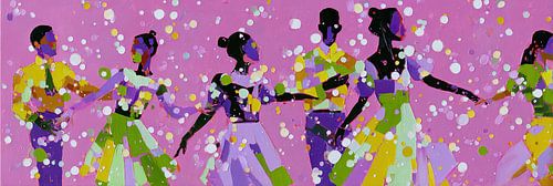 Joyful Movement and Color Celebration van De Mooiste Kunst