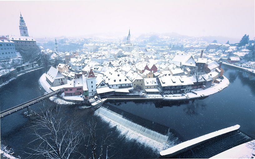 Ceský Krumlov in winter by Dennis Donders