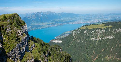 uitzicht vanaf de berg Niederhorn op de Thunersee