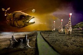 Een jachttafereel in het surrealistisch tijdperk van Roel Simons