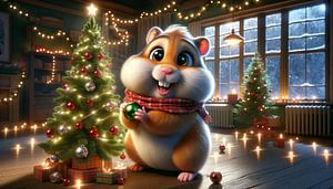 Weihnachtliche Freude mit Hamster