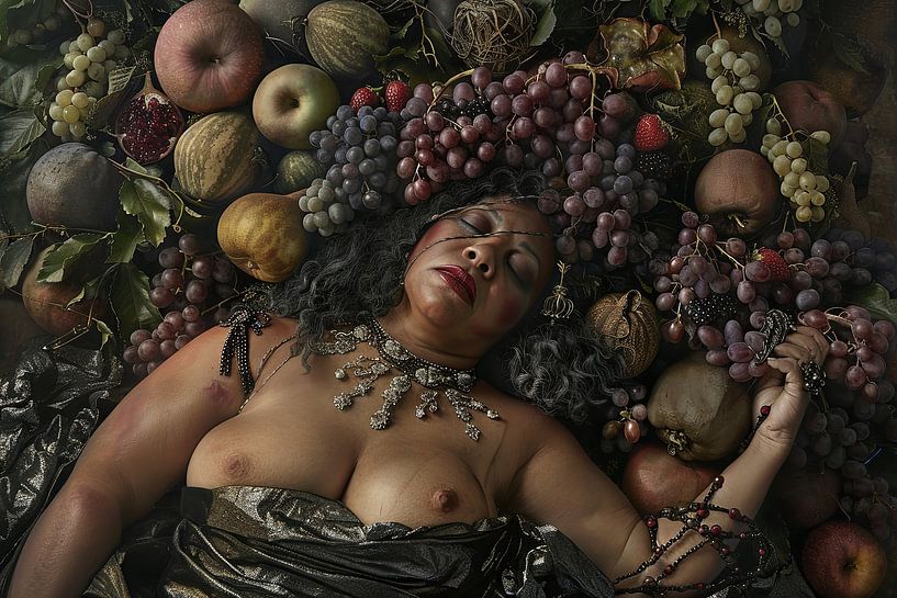 absurd abstract with fruit by Egon Zitter